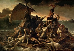 Théodore Géricault, La Balsa de la Medusa, 1818-1819. Óleo sobre lienzo, 490 x 720 cm. Museo del Louvre