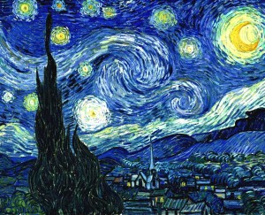 Noche estrellada. Van Gogh. Técnica óleo sobre lienzo.