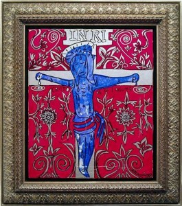 jiri-georg-dokoupil-cristo-de-la-laguna-1996-acrilico-sobre-lienzo-58-x-49-cm-galeria-artizar-fuente-www-artizar-es