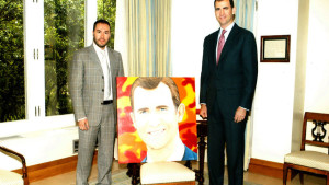 Antonio de Felipe con el Rey Felipe VI