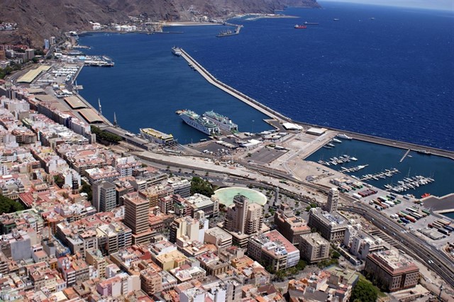 Vista de la ciudad de Santa Cruz de Tenerife.