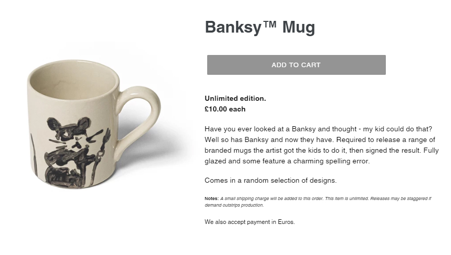 ¡Pasen y compren! La tienda online de Banksy ya está en funcionamiento