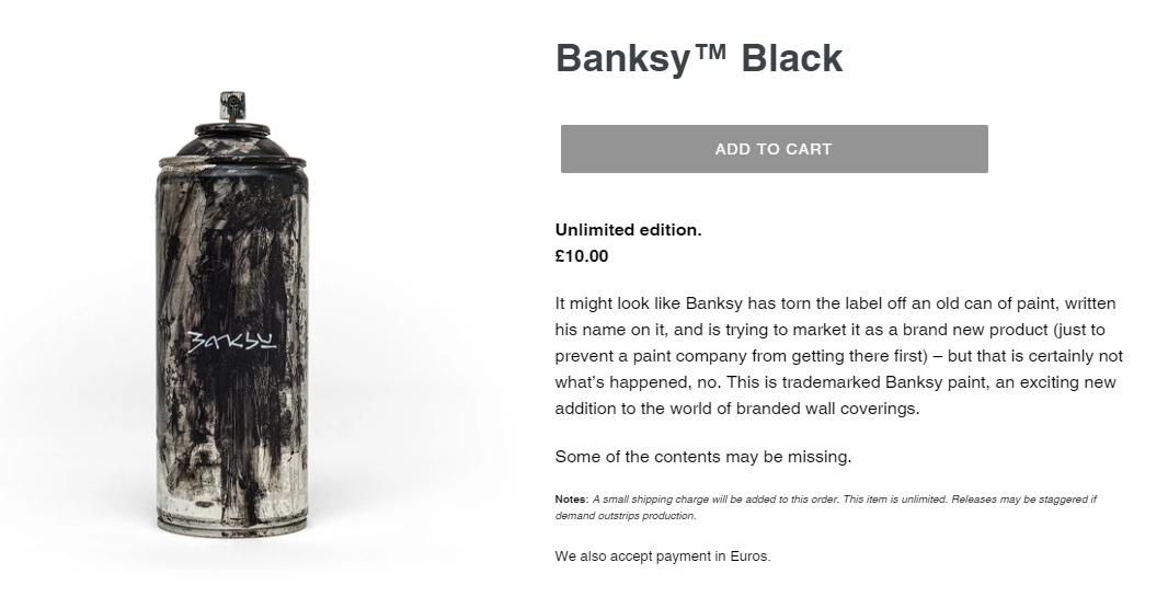 ¡Pasen y compren! La tienda online de Banksy ya está en funcionamiento