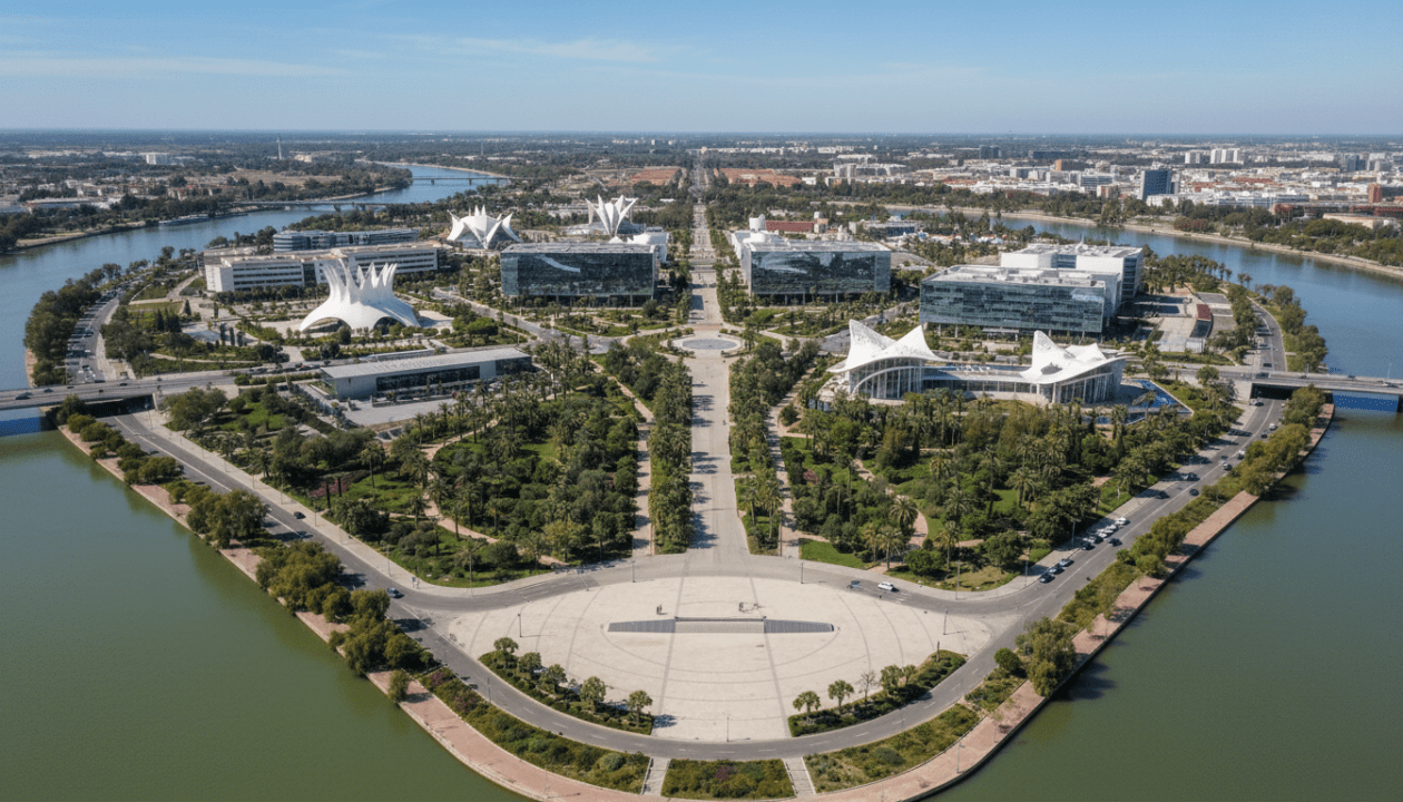 El Legado de la Expo Sevilla 92: Análisis de la Transformación Urbanística de la Cartuja 30 Años Después. Expo 92 Sevilla, Urbanismo Sevilla, Parque Tecnológico Cartuja, Infraestructuras.