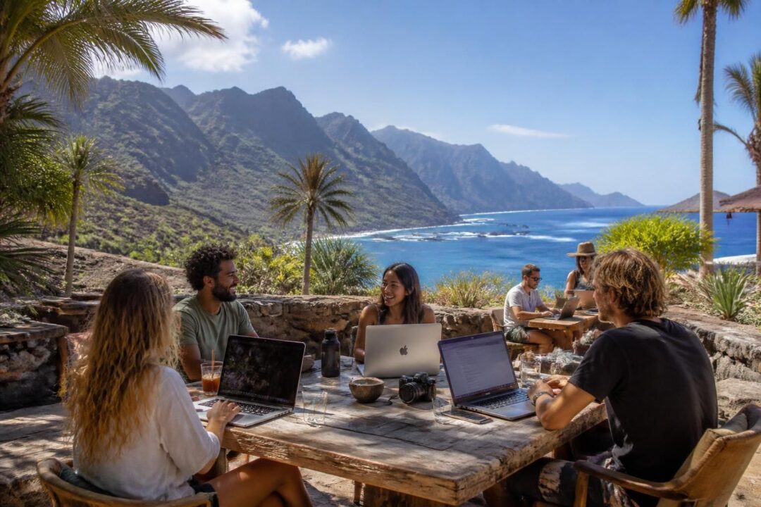 descubre la comunidad nómada digital en tenerife: dónde encontrarla y cómo integrarte en este vibrante estilo de vida mientras disfrutas de la isla.