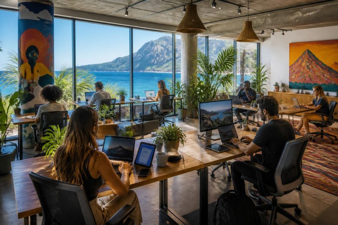 descubre los mejores espacios de coworking en tenerife para nómadas digitales en 2026. conéctate, trabaja y vive en un entorno inspirador y flexible en la isla.
